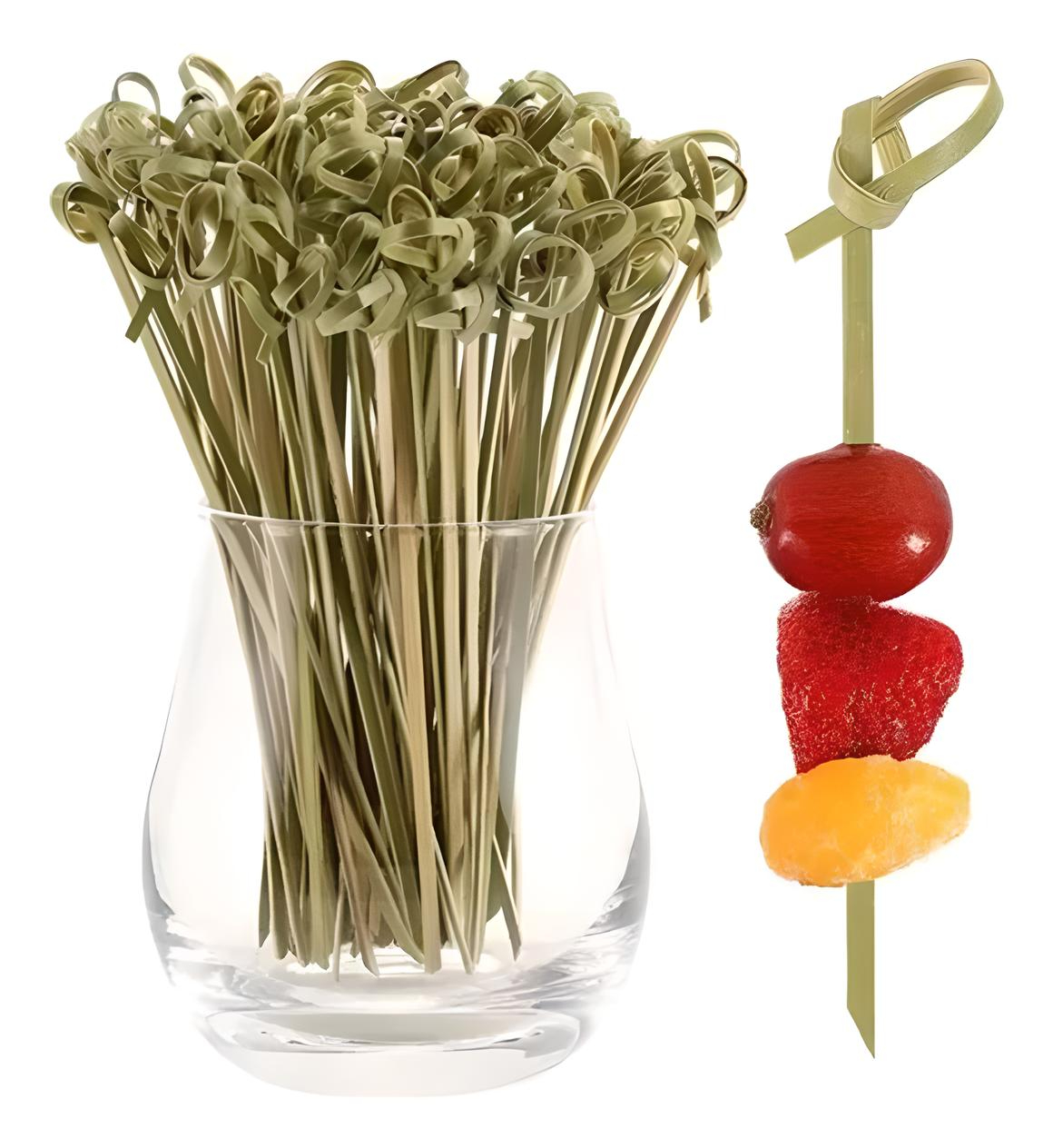 Palillo Bambu Bocadillo Chef Catering Brocheta