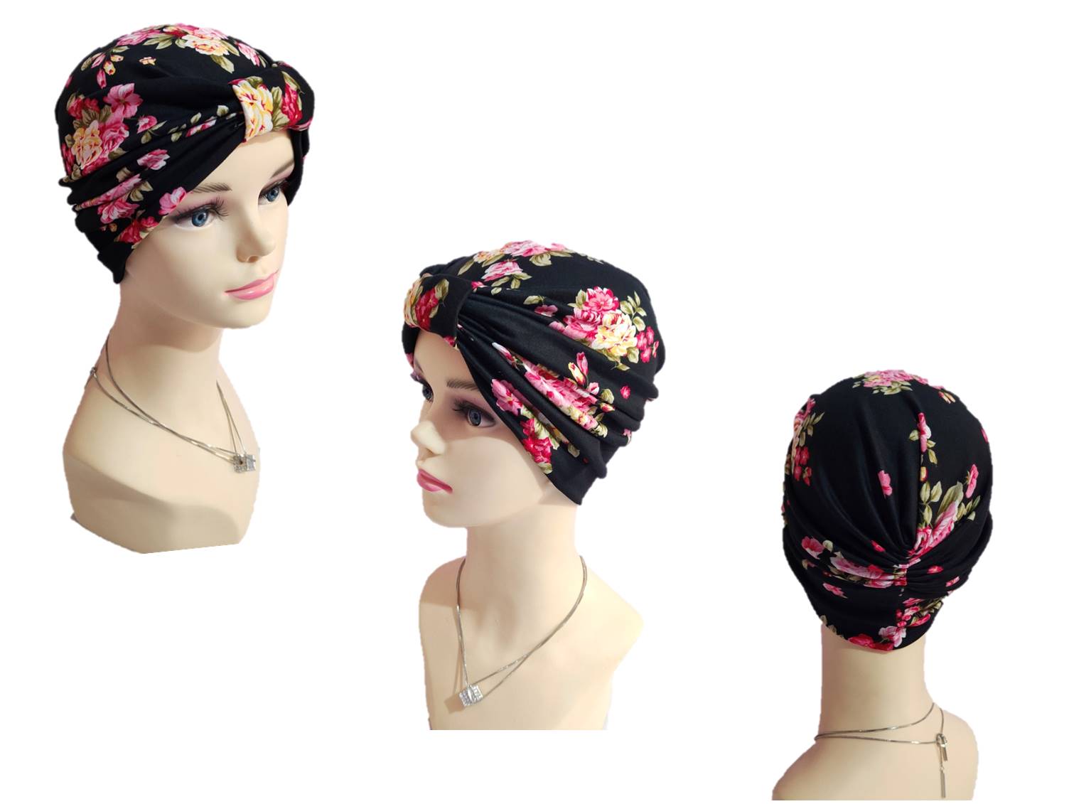 Turbantes para mujer - Turbante de pelo de tamaño universal-Turbante Gorro anudado para mujer- Diseño cómodo, fresco y elegante, uso diario (5 pzas).