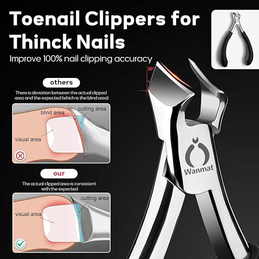 A Set de Cortauñas- Clippers de uñas, Clippers de uñas profesionales para uñas delgadas y ingrones, Clippers de uñas actualizados para hombres, Clippers de uñas del podiatra Vanmat.
