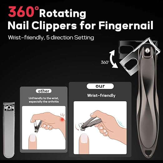 A Set de Cortauñas- Clippers de uñas, Clippers de uñas profesionales para uñas delgadas y ingrones, Clippers de uñas actualizados para hombres, Clippers de uñas del podiatra Vanmat.