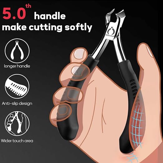 A Set de Cortauñas- Clippers de uñas, Clippers de uñas profesionales para uñas delgadas y ingrones, Clippers de uñas actualizados para hombres, Clippers de uñas del podiatra Vanmat.