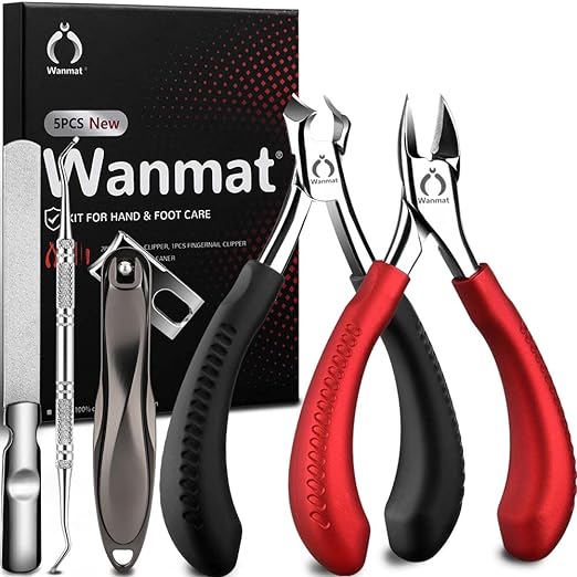 A Set de Cortauñas- Clippers de uñas, Clippers de uñas profesionales para uñas delgadas y ingrones, Clippers de uñas actualizados para hombres, Clippers de uñas del podiatra Vanmat.