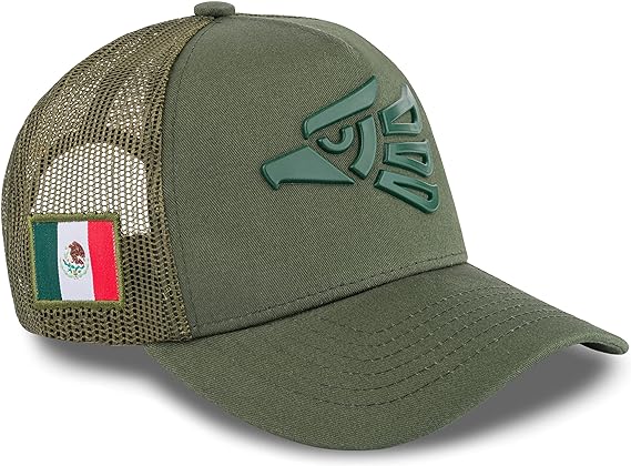 A Militar Fury Gorra para Hombre Rejilla Logo Águila, Gorra Hecho en México Tipo Camionero, Gorra Trucker Cap, Gorra de Malla para Hombre, Regalo para Hombre.