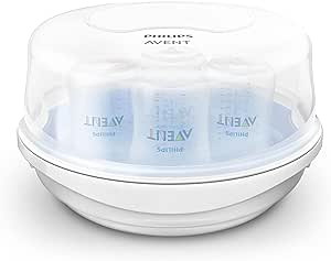 A Philips AVENT Esterilizador de vapor de microondas para biberones, chupetes, tazas y más, SCF281/05.