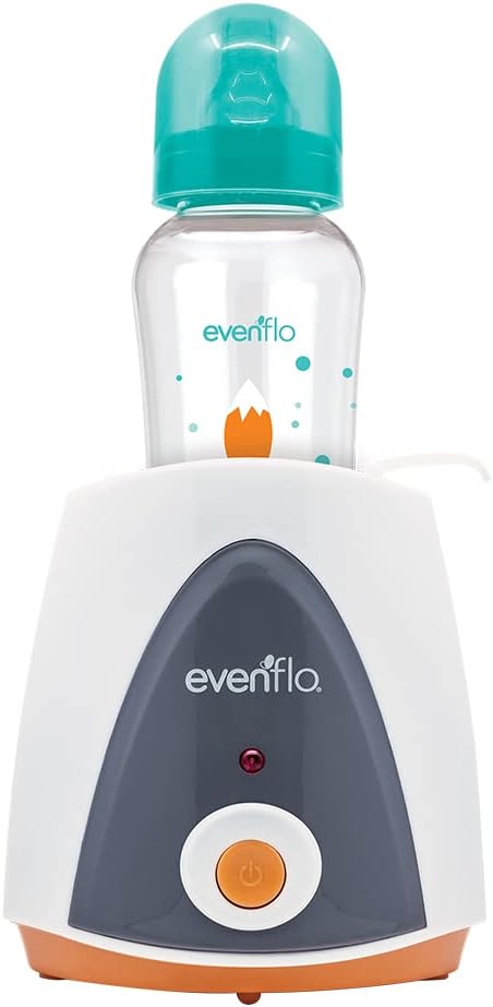A Evenflo Calentador de Biberones Eléctrico, para biberones de cuello delgado o cuello ancho, MEX..