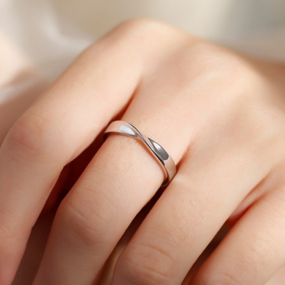 Anillo De Compromiso De Promesa Plata 925 Hombre Y Mujer 2pz plateado