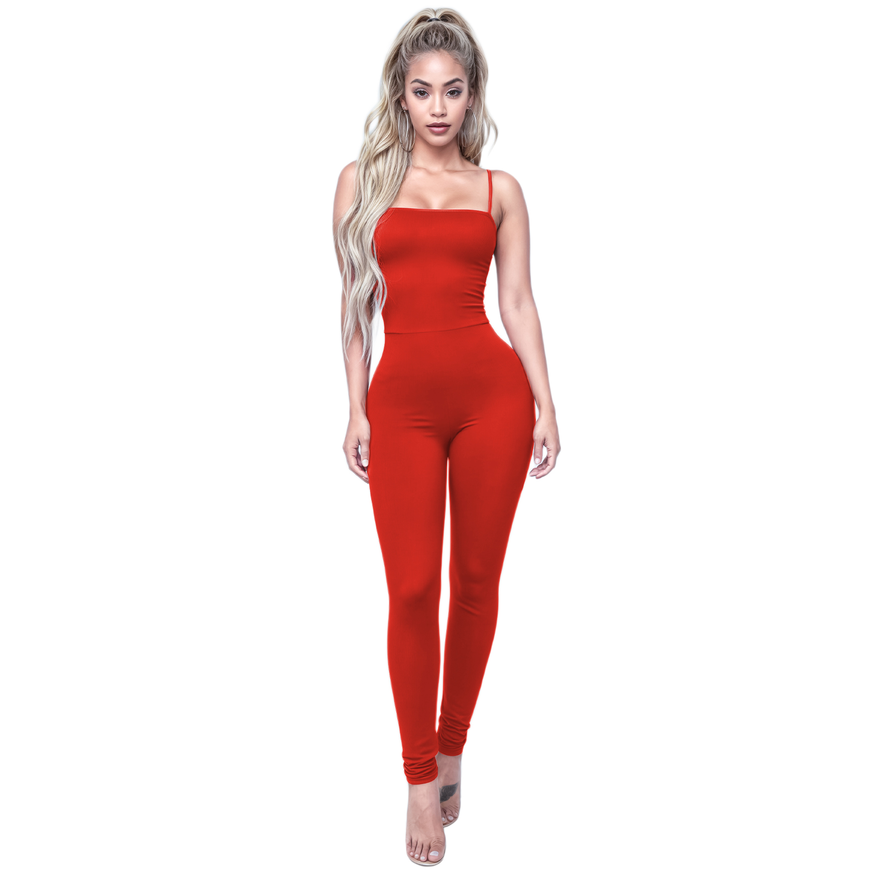 Jumper palazzo enterizo mono jumpsuit ajustado casual xally 105 escote con tirantes.