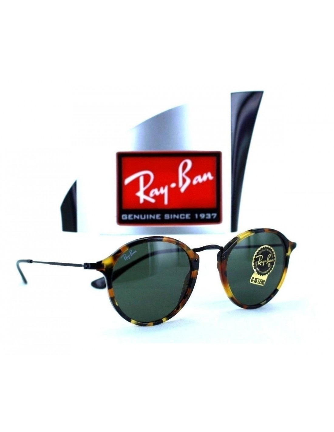 Lentes de sol Ray Ban Rb2447 1157 Round Fleck Carey G-15 Original 