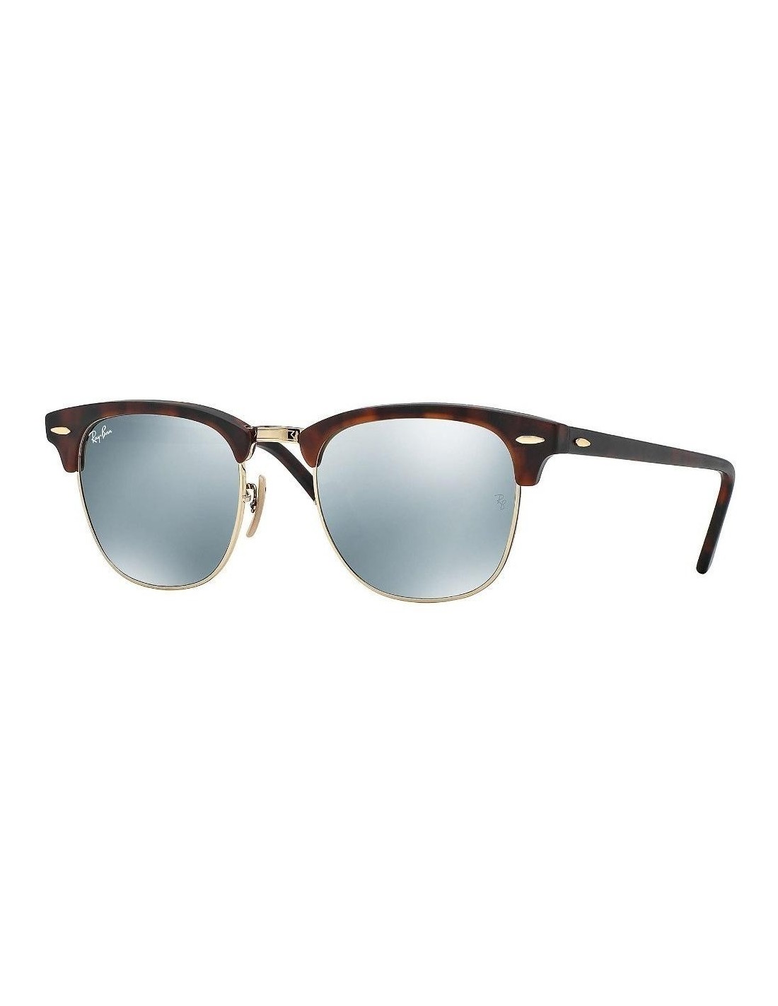 Lentes de sol Ray Ban Rb3016 114530 Clubmaster Plata Espejo Carey Icon