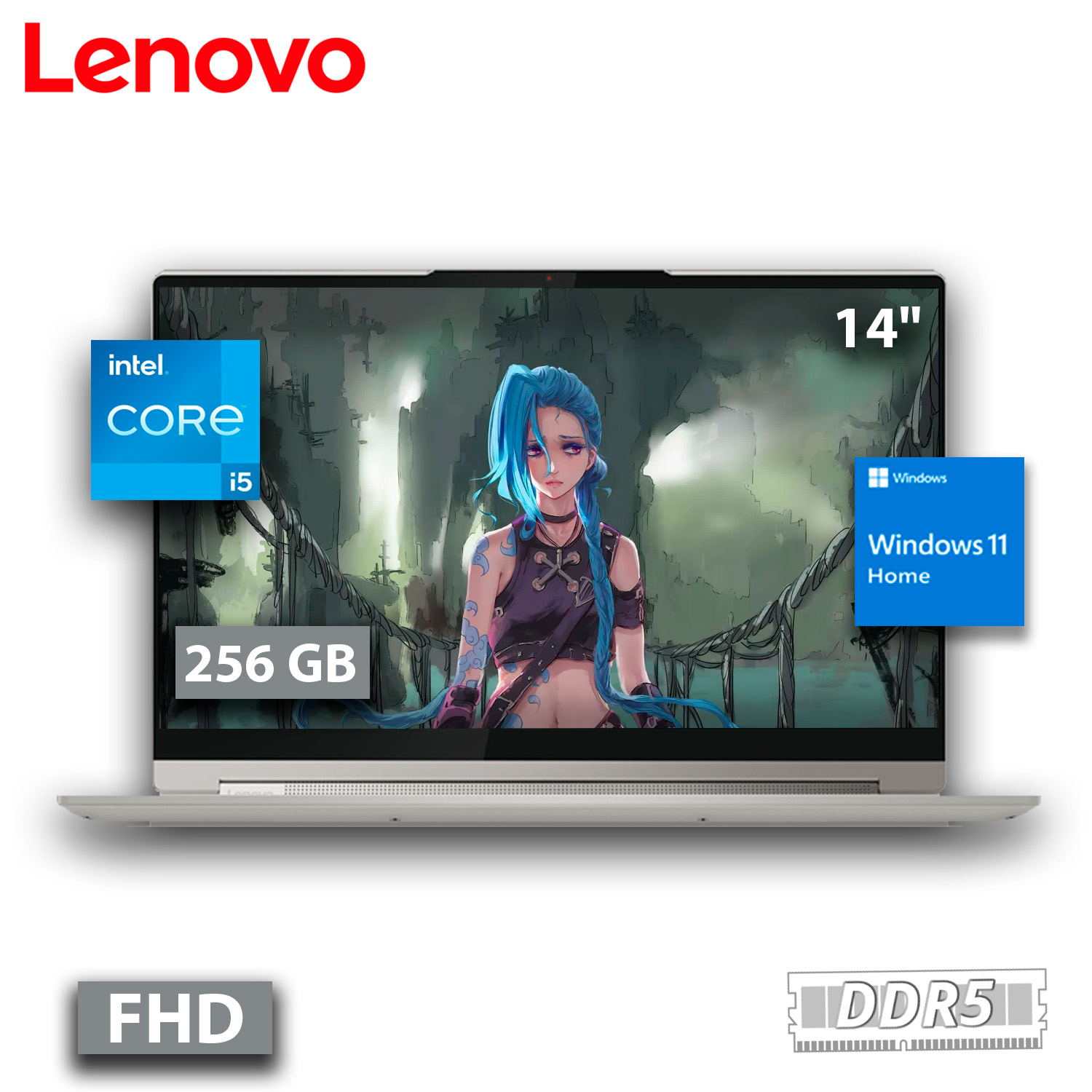 Laptop Lenovo Yoga 14" Full HD Intel Core i5-1135G7 2.40GHz 8GB 256GB SSD Windows 11 Home  Español Plata.