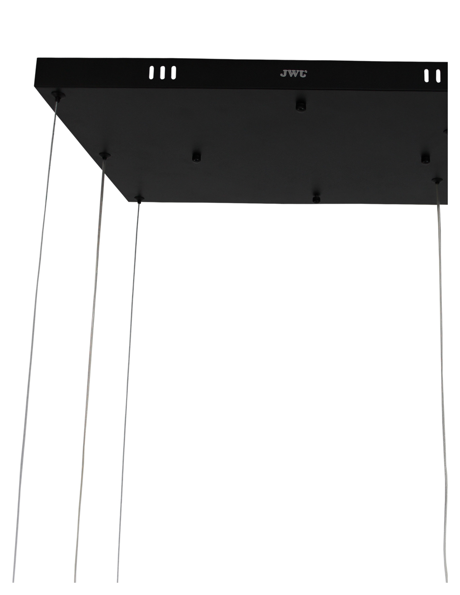Lampara Led Colgante Moderna Con Marcos y Base Negra 100w Tres Tonos De Luz Marca Jwj Modelo JLAR-10001