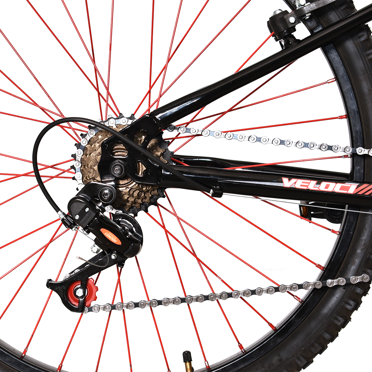 Bicicleta Veloci Naukas M/RING R24 Negro.