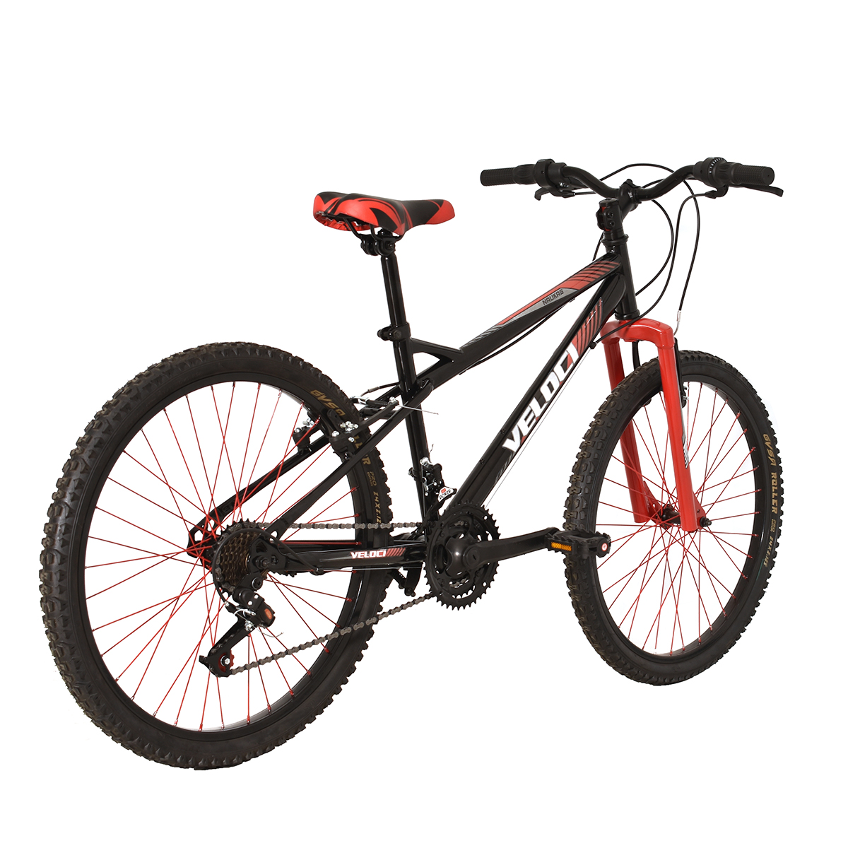 Bicicleta Veloci Naukas M/RING R24 Negro.