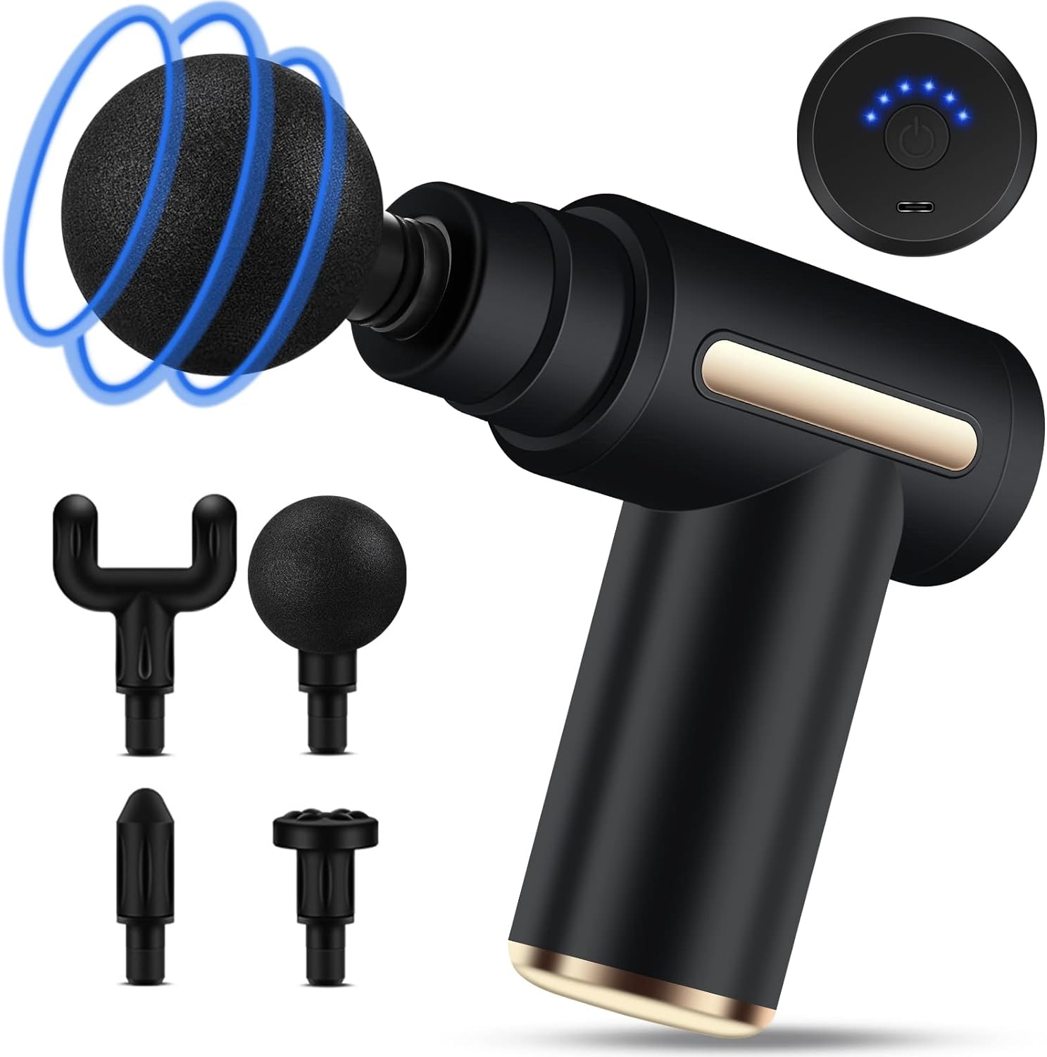 Masajeador De Músculos Y De Relajación, Pistola Masajeadora Eléctrica Para Tratamiento De Masaje De Tejido Profundo Para Aliviar Músculos De La Espalda Y El Cuello.
