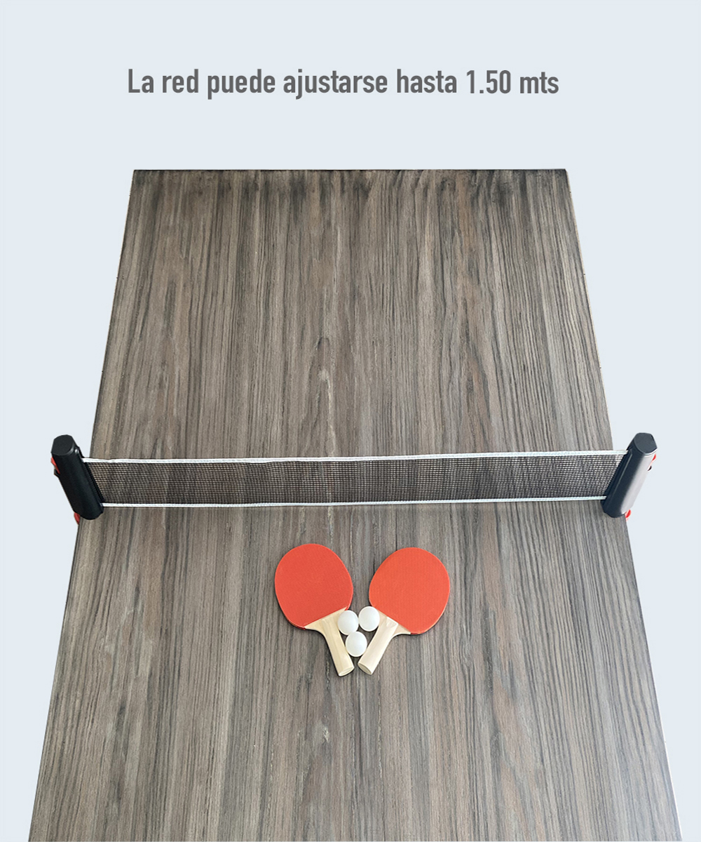 Juego de Ping Pong Portátil con 2 Raquetas y 3 Pelotas.