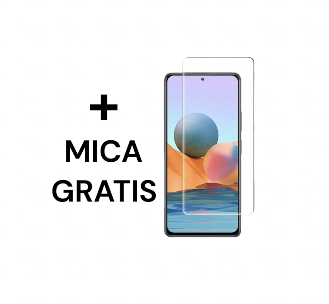 Funda Protector Uso Rudo con Clip más Mica de Cristal Gratis para Xiaomi Redmi Note 11 Color Negro.