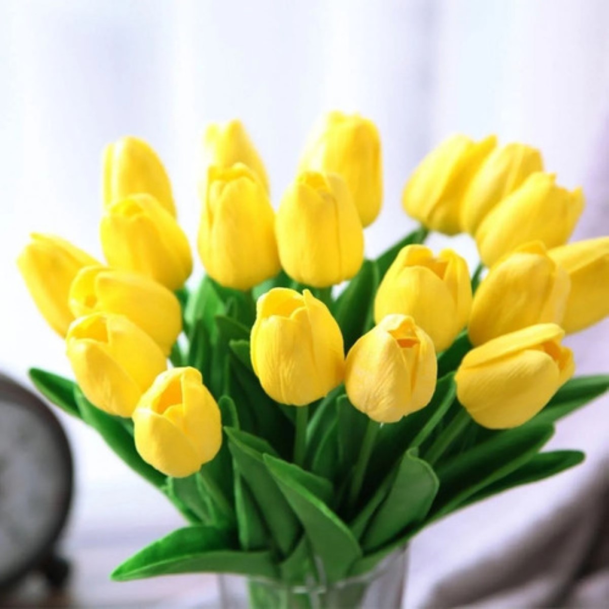 "Tulipanes Artificiales, Amarillos Y Decorativos, 30 Piezas amarillo ".