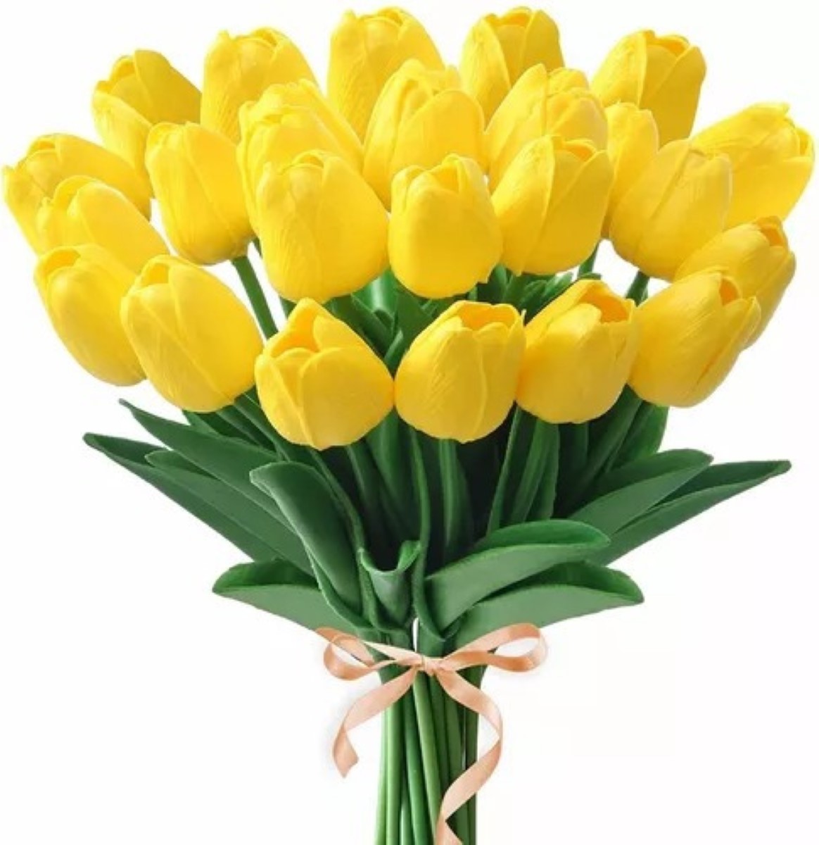 "Tulipanes Artificiales, Amarillos Y Decorativos, 30 Piezas amarillo ".