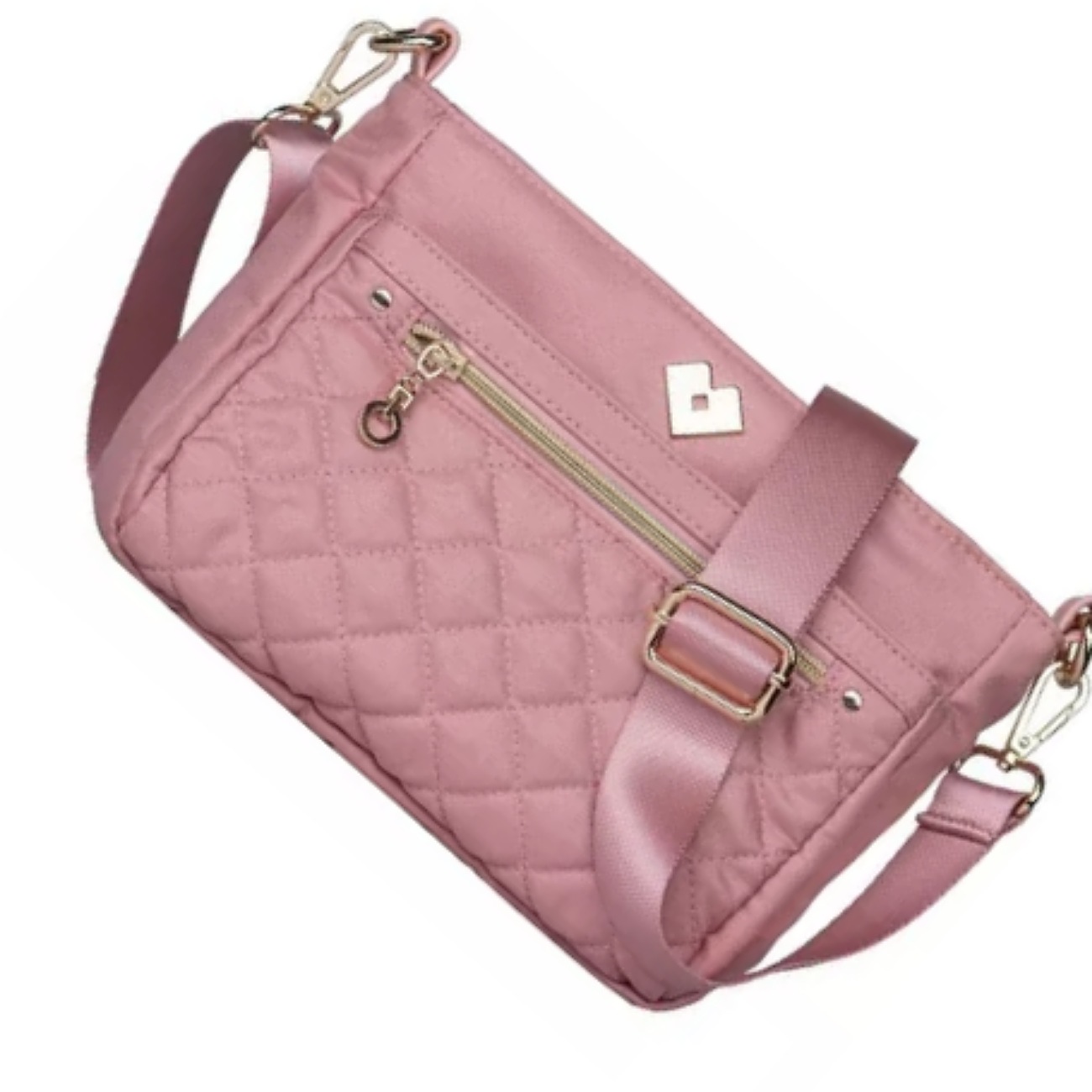 Bolsa crossbody LuckyLy Jenny diseño lisa de poliés
