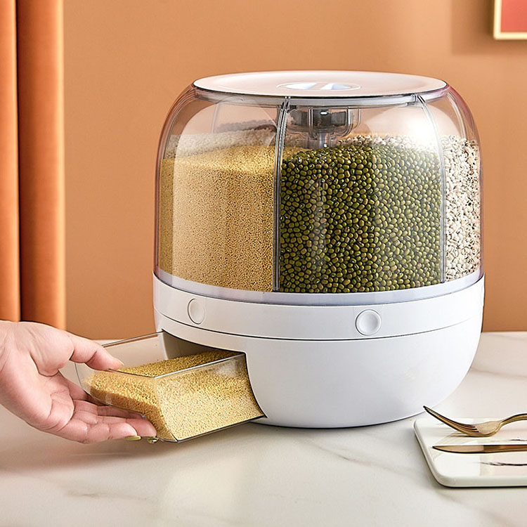 Dispensador de semillas y/o cereales giratorio.