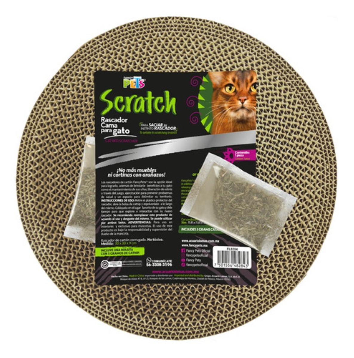 Rascador Para Gato Rascador Cama Circular 30 Cm marron 