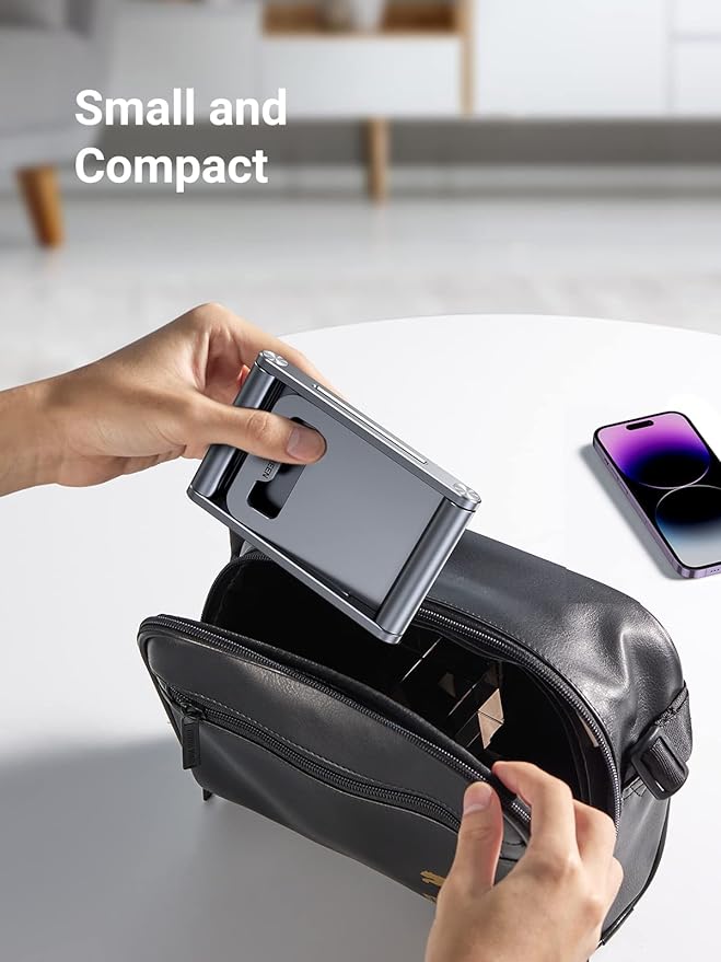 A UGREEN Soporte para Celular, Universal Multiángulo Soporte Ajustable, Soporte Celular Plegable de Aluminio, Compatible con iPhone 15/14/13/12 Pro MAX, Galaxy S24 S23 S22 Ultra, Huawei, Redmi, Gris.