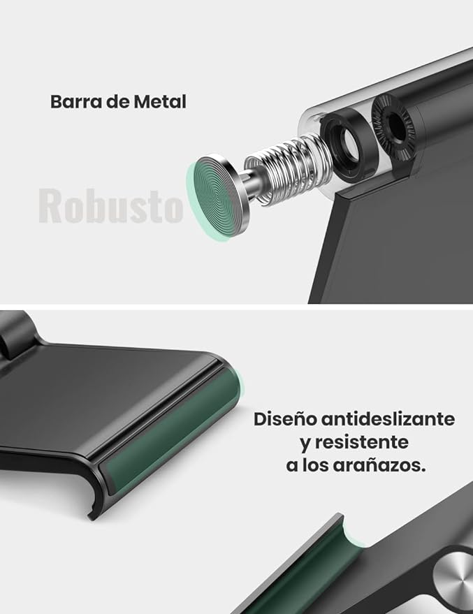 A UGREEN Soporte para Celular, Porta Base Celular Mesa Multiángulo, Phone Stand Ajustable para iPhone 15 14 13 12 Mini Pro MAX XS XR, Huawei, Galaxy S24 S23 Ultra, Xiaomi Redmi.