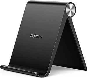 A UGREEN Soporte para Celular, Porta Base Celular Mesa Multiángulo, Phone Stand Ajustable para iPhone 15 14 13 12 Mini Pro MAX XS XR, Huawei, Galaxy S24 S23 Ultra, Xiaomi Redmi.