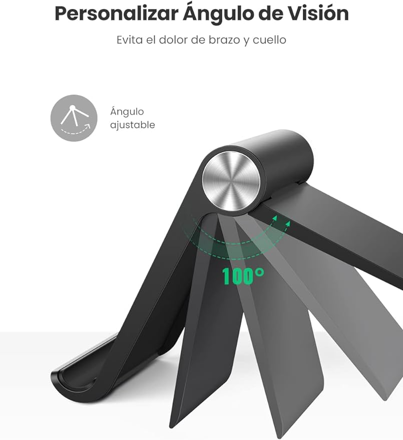 A UGREEN Soporte para Celular, Porta Base Celular Mesa Multiángulo, Phone Stand Ajustable para iPhone 15 14 13 12 Mini Pro MAX XS XR, Huawei, Galaxy S24 S23 Ultra, Xiaomi Redmi.