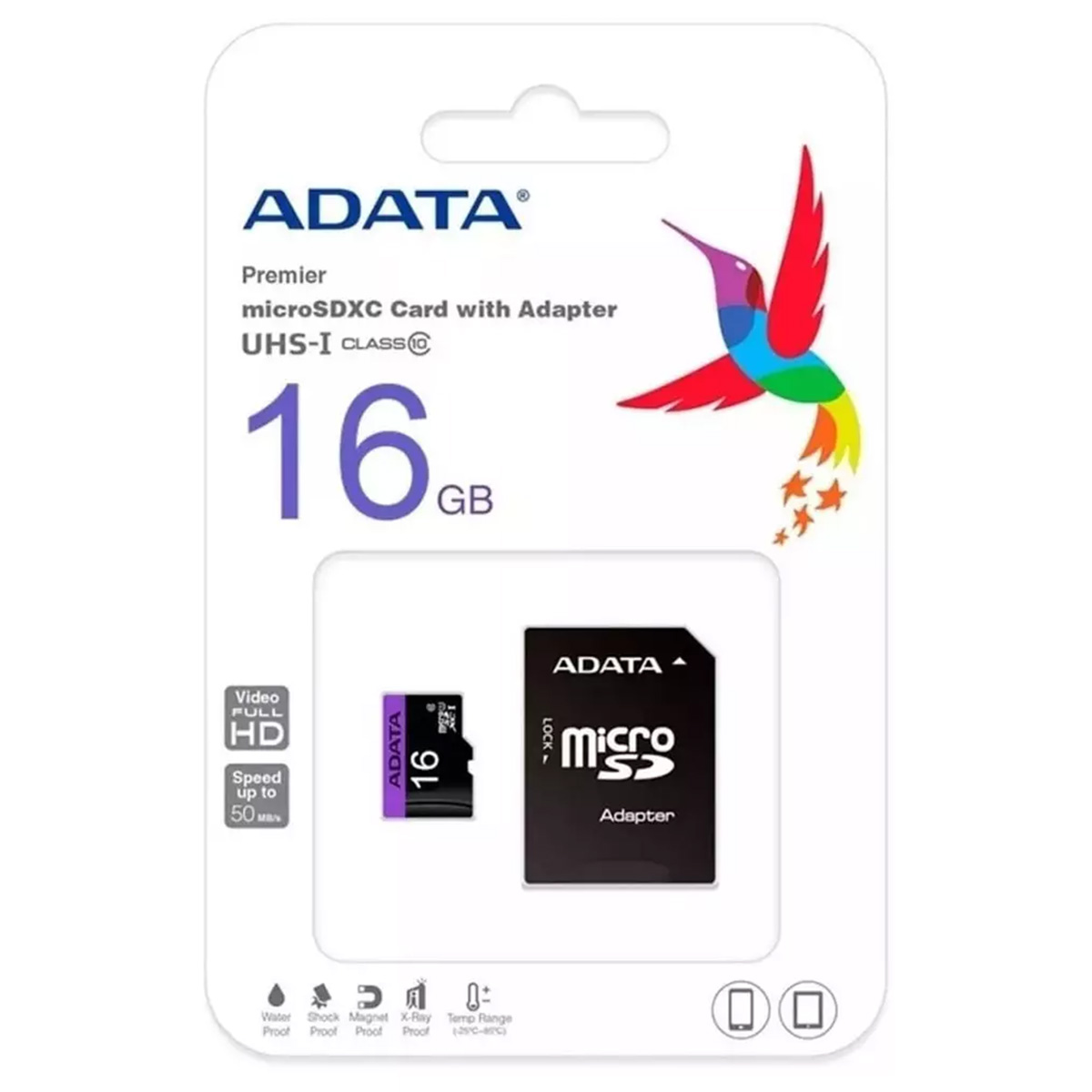 Memoria Micro SD de 16 GB Clase 10 Adata.