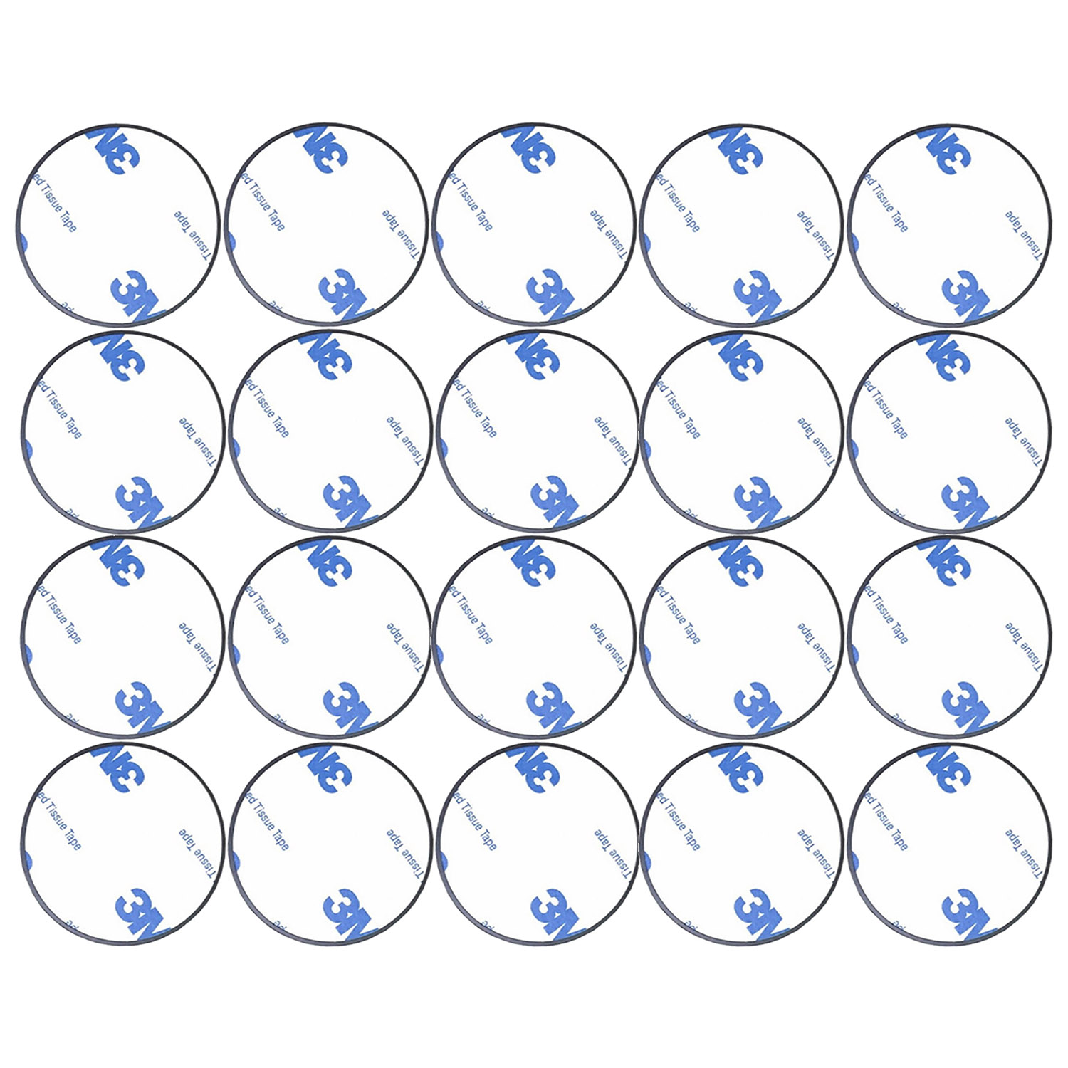 Paquete 20 Placas Circulares Repuesto 34 mm para Soporte Magnético Celular.