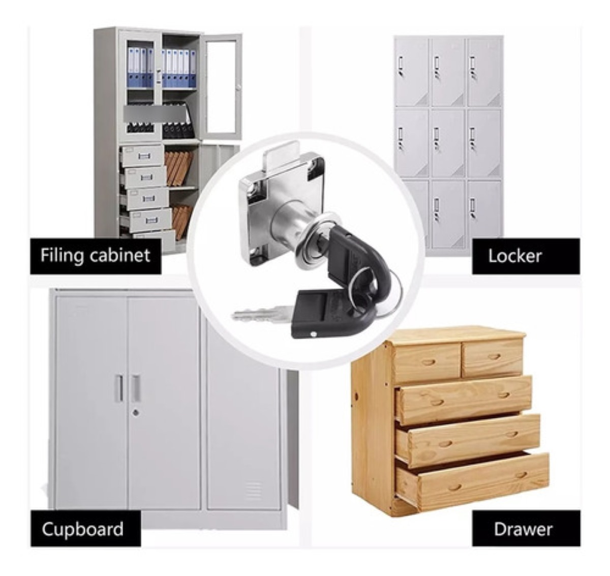 "12pcs Cerradura Chapa Para Muebles Cajones Closet Con Llaves "
