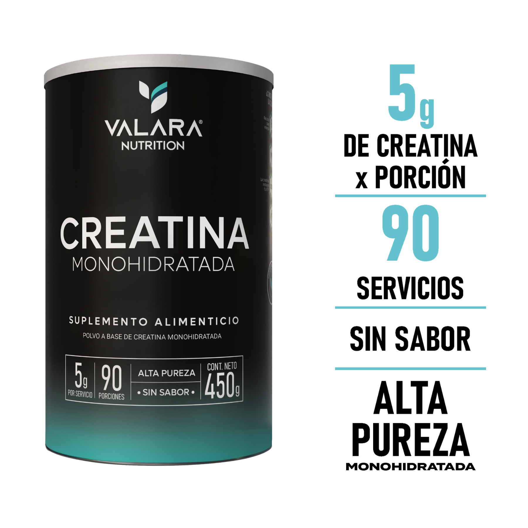 Creatina Monohidratada Valara 450 g.