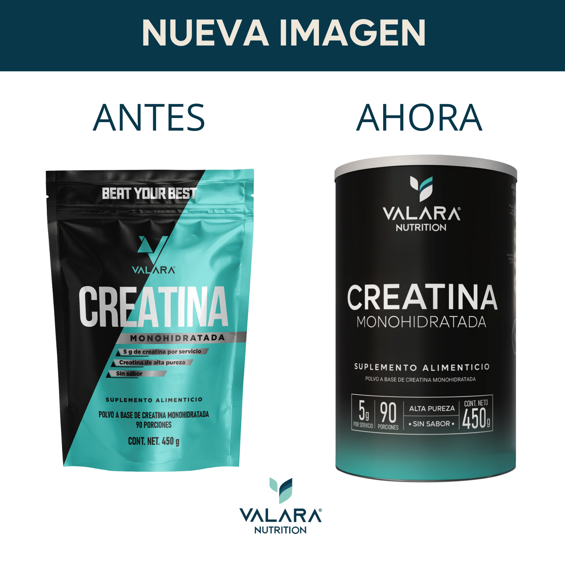 Creatina Monohidratada Valara 450 g.