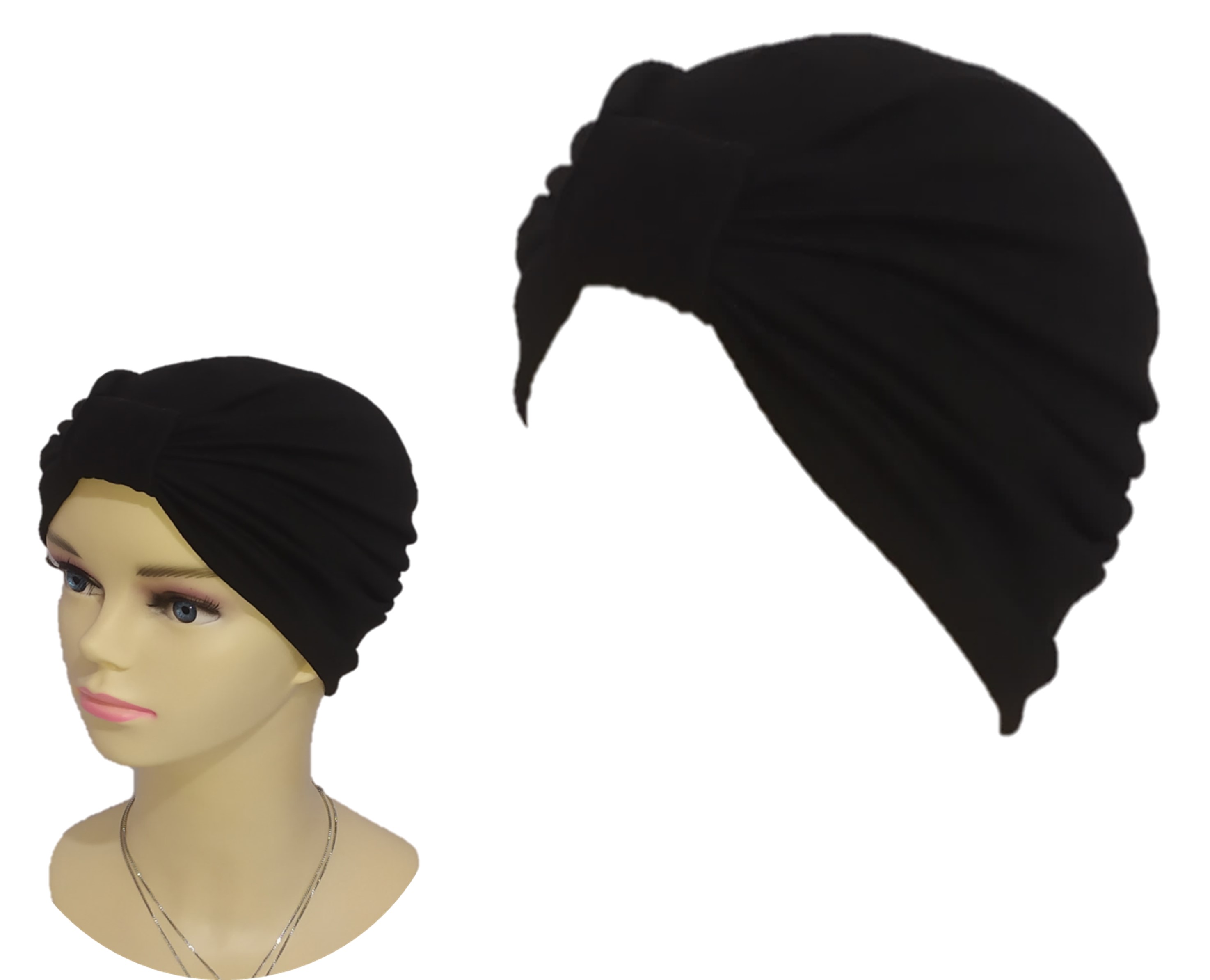 Turbantes para mujer - Turbante de pelo de tamaño universal-Turbante Gorro anudado para mujer- Diseño cómodo, fresco y elegante, uso diario (5 pzas).