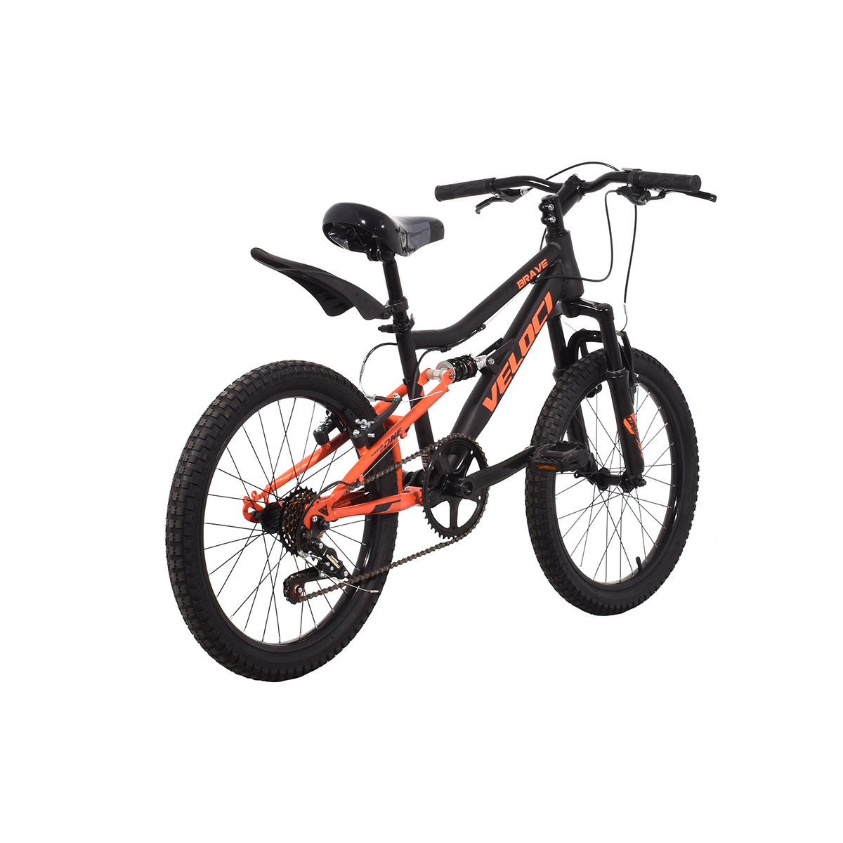 Bicicleta Veloci Brave D/Susp R20 Negro.