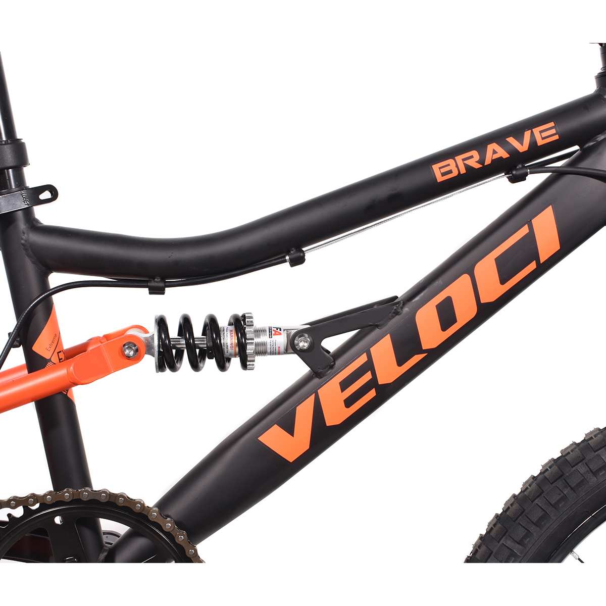 Bicicleta Veloci Brave D/Susp R20 Negro.