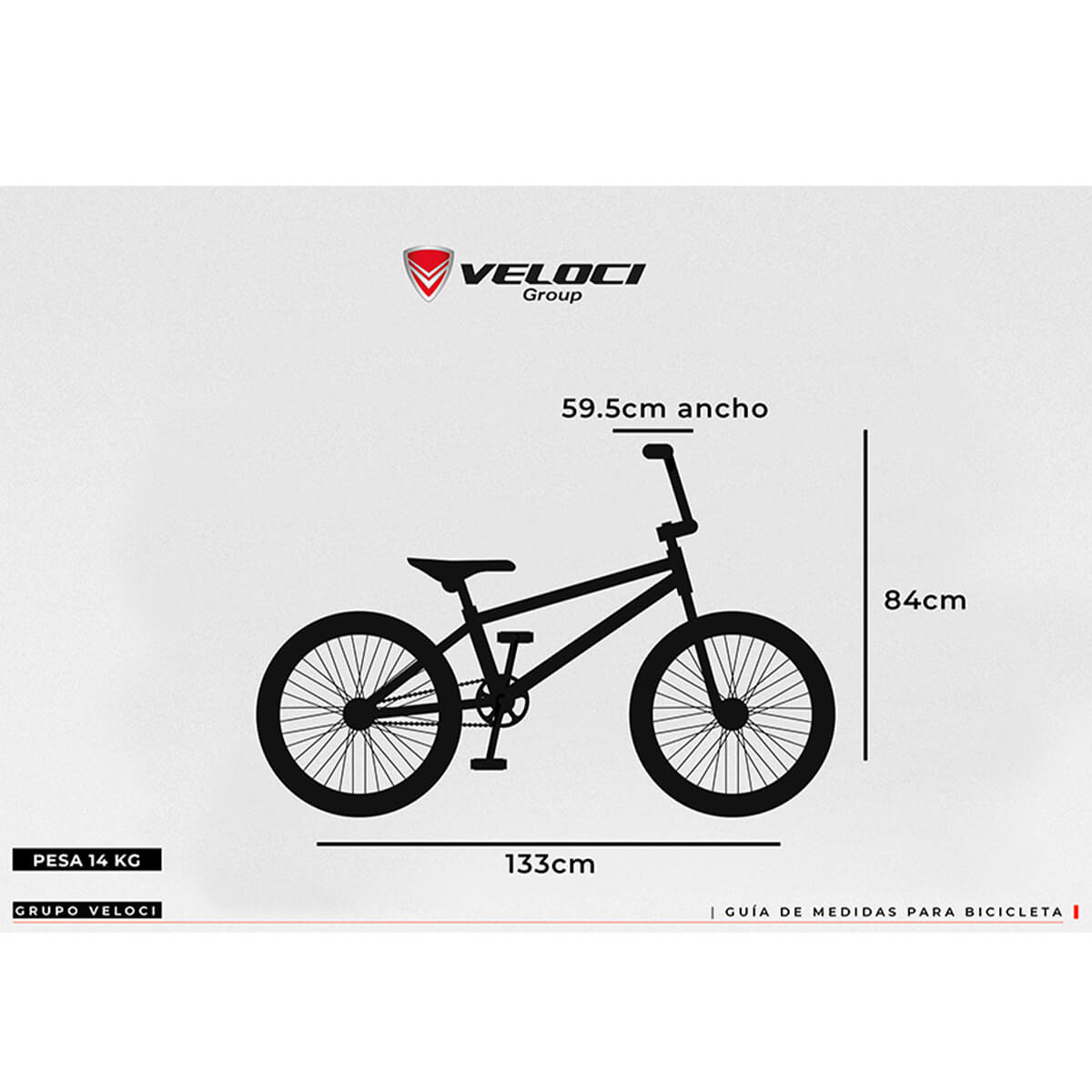 Bicicleta Veloci Brave D/Susp R20 Negro.
