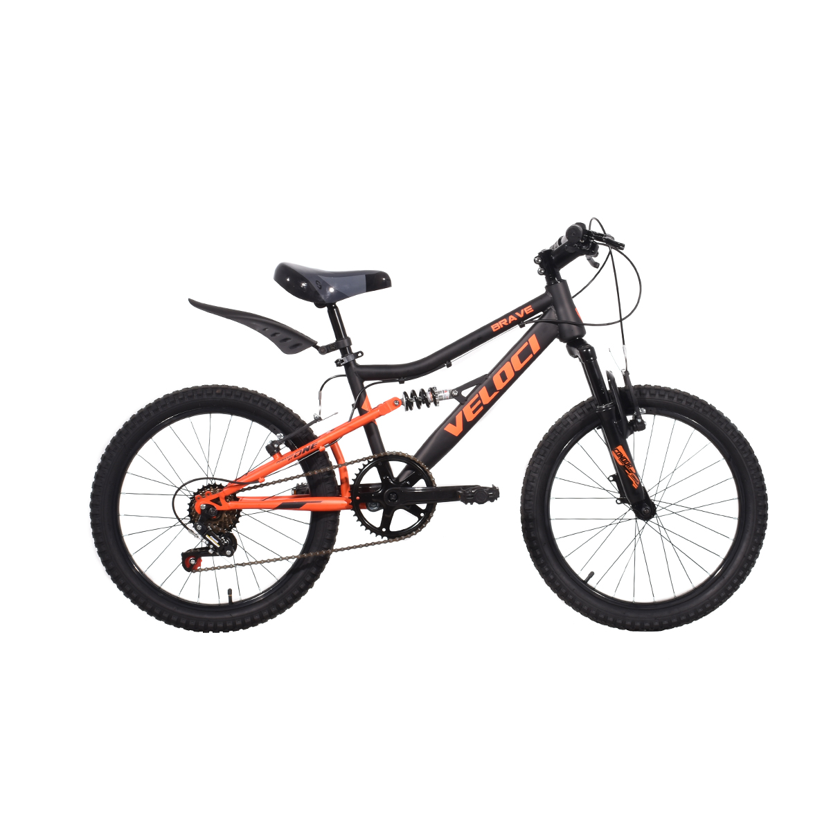 Bicicleta Veloci Brave D/Susp R20 Negro.