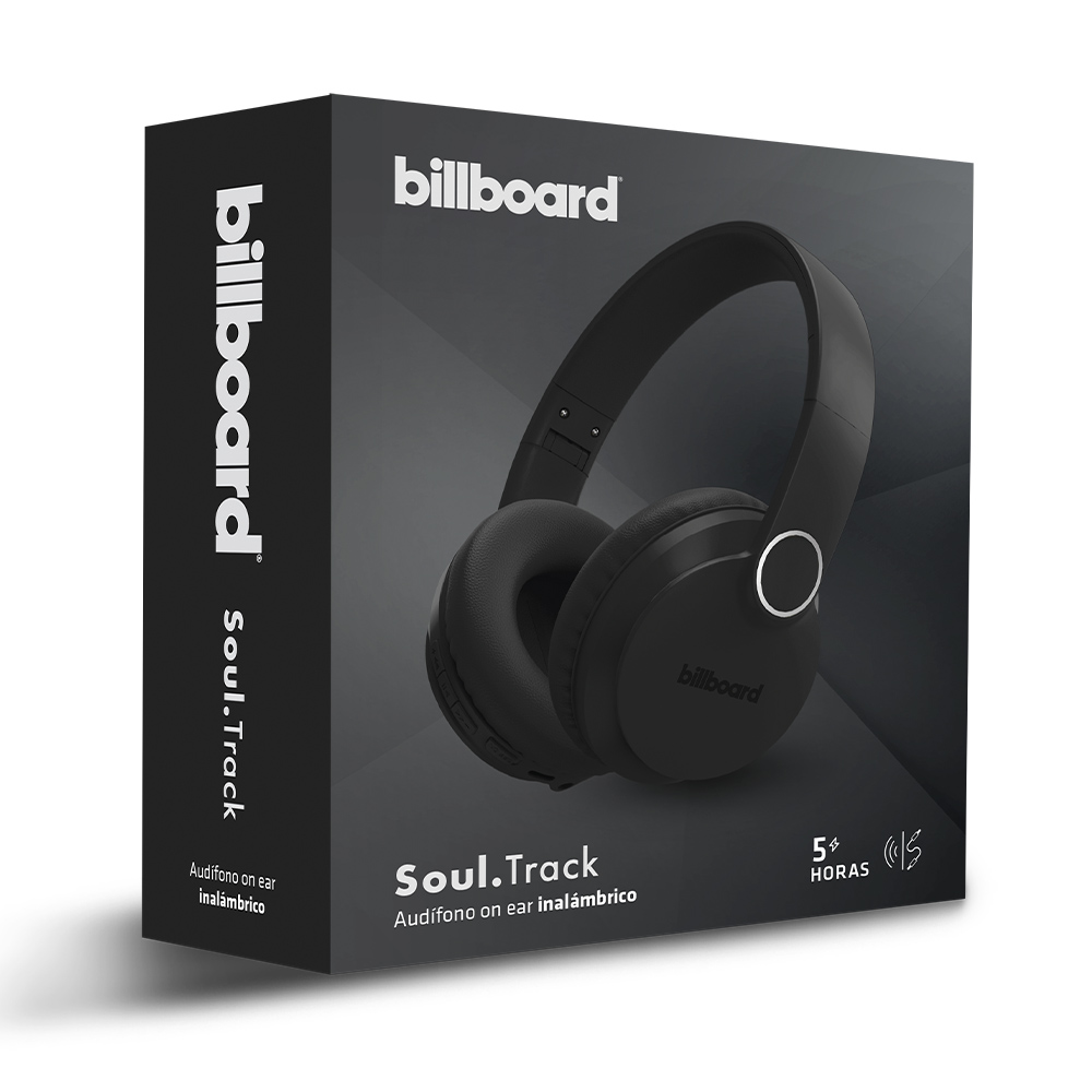 Audífonos On Ear Soul Track Billboard Color Negro .