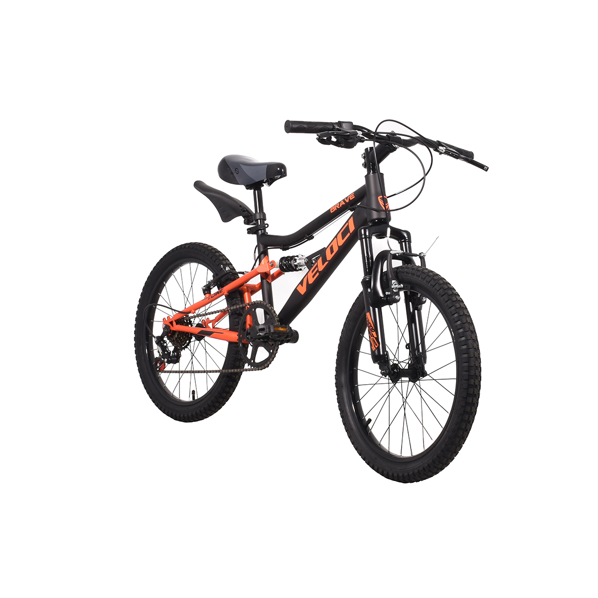Bicicleta Veloci Brave D/Susp R20 Negro.