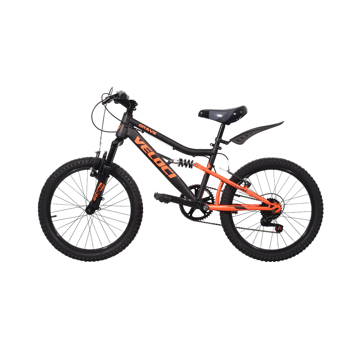 Bicicleta Veloci Brave D/Susp R20 Negro.