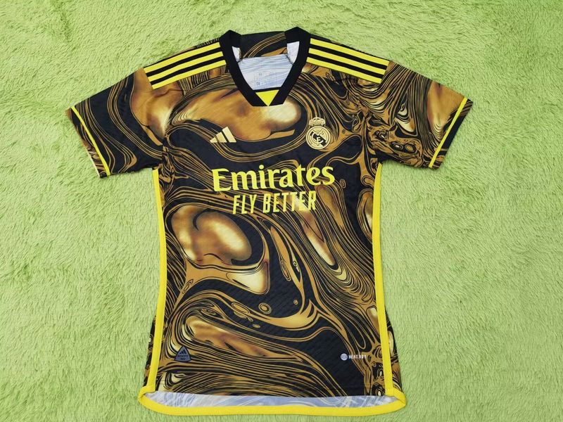 Increible! Jersey Real Madrid Edicion Especial Gold Talla L.