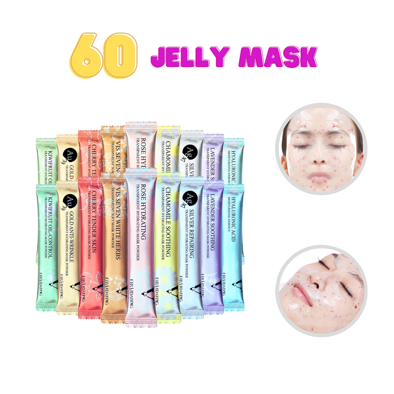Pack De 60 Jelly Mask Mascarilla Hidroplastica Spa.