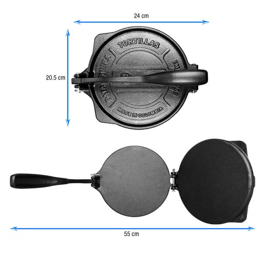 Prensa Manual para tortillas 20cm Victoria Hierro fundido HD Esmaltado