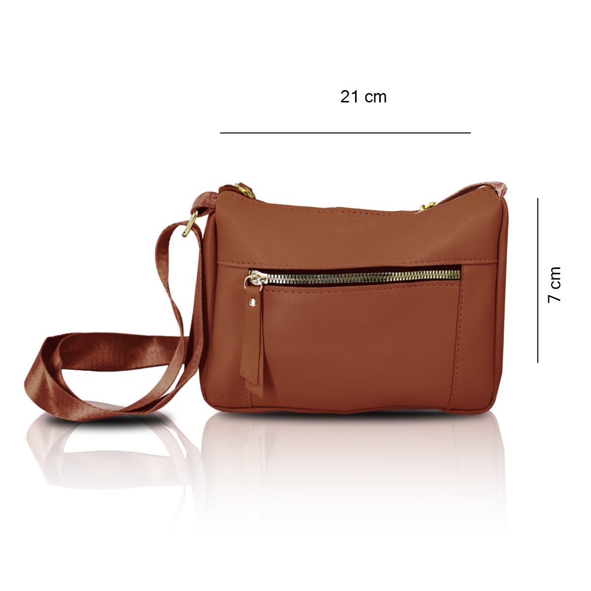Combo Grenobil Mochila Pequeña Marron, Bolso Crossbody Y Cartera 