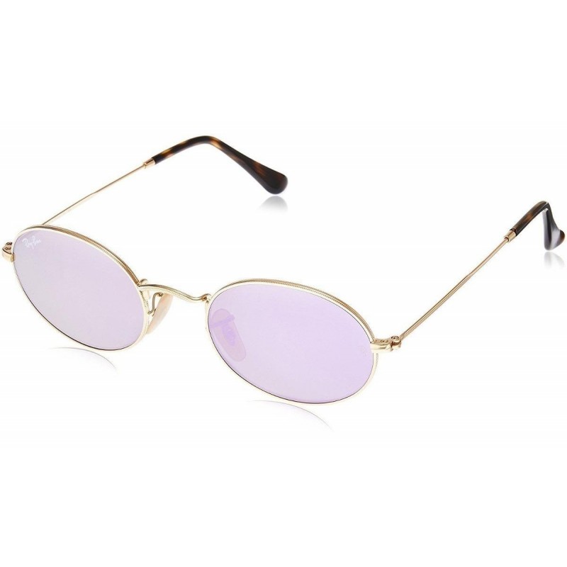 Lentes de sol Ray Ban Rb3547n 001/8o Oval Flat Lenses Lila Espejo Icon