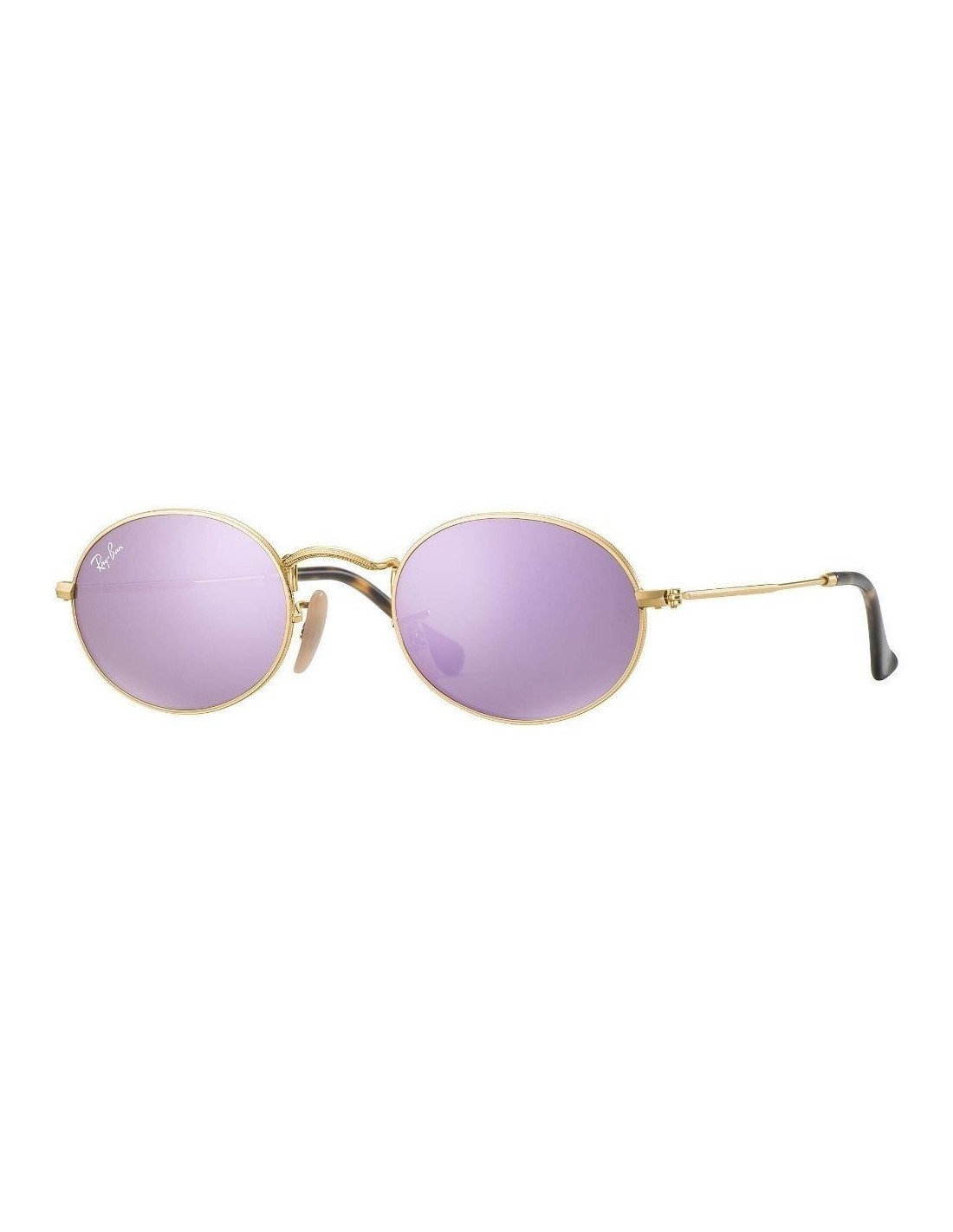 Lentes de sol Ray Ban Rb3547n 001/8o Oval Flat Lenses Lila Espejo Icon