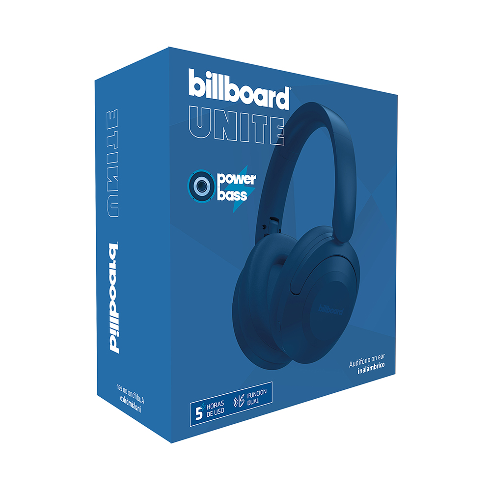 Audífonos Inalámbricos On Ear Unite Billboard Color Azul .