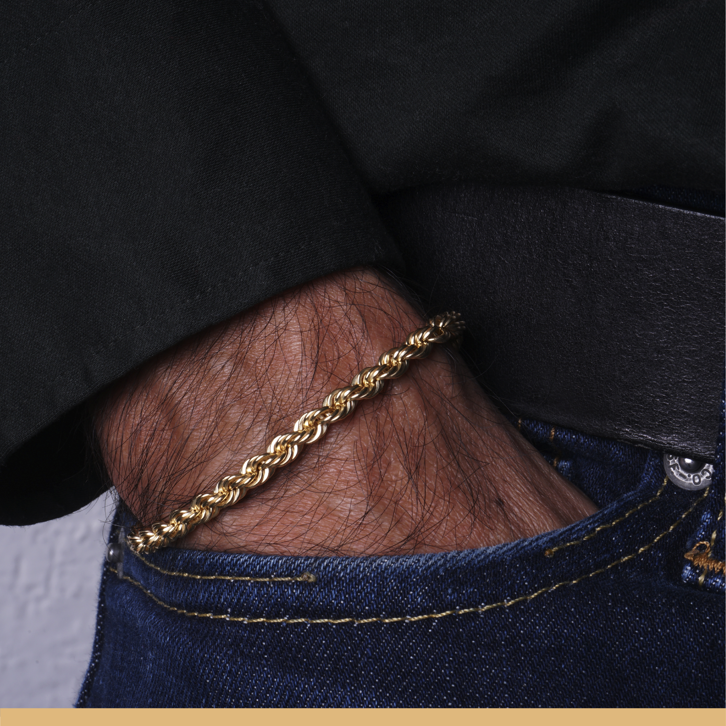 Pulsera Torzal Esclava Oro 10k Kilates Italiano 21cm - 4.2mm.